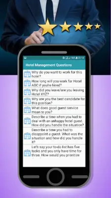 Hotel Management Interview Que android App screenshot 2